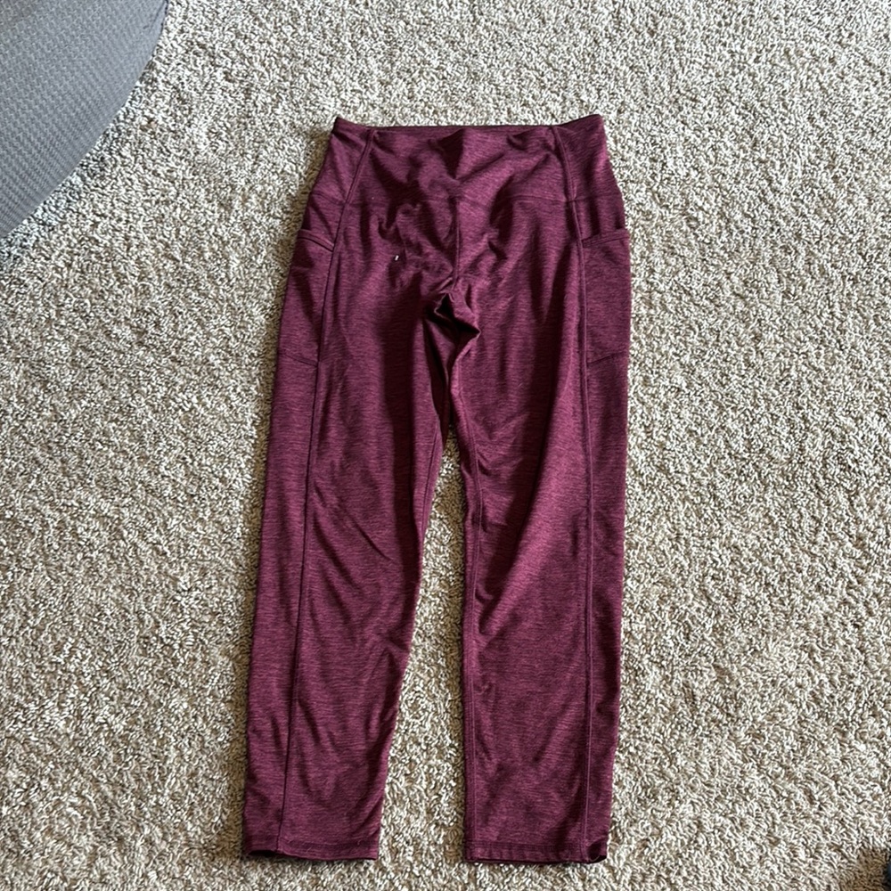 Kyodan Red Leggings High-Waisted Soft Fabric